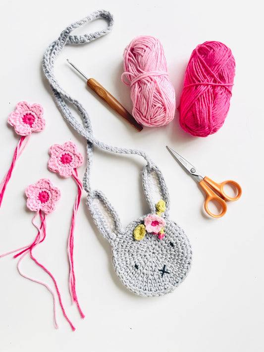 Blossom Bunny Mini Bag Crochet Pattern (PDF Download: GPSR Ready)