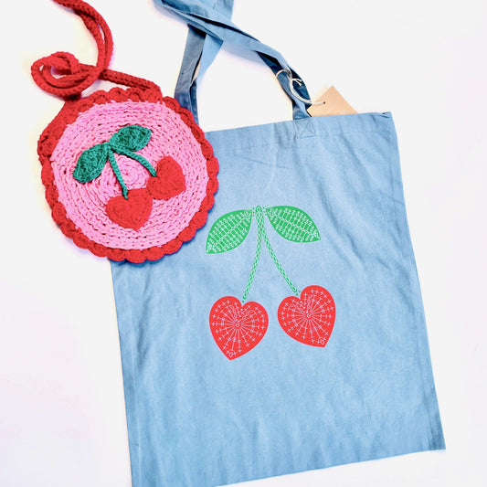 Cherry Crochet Chart Totes