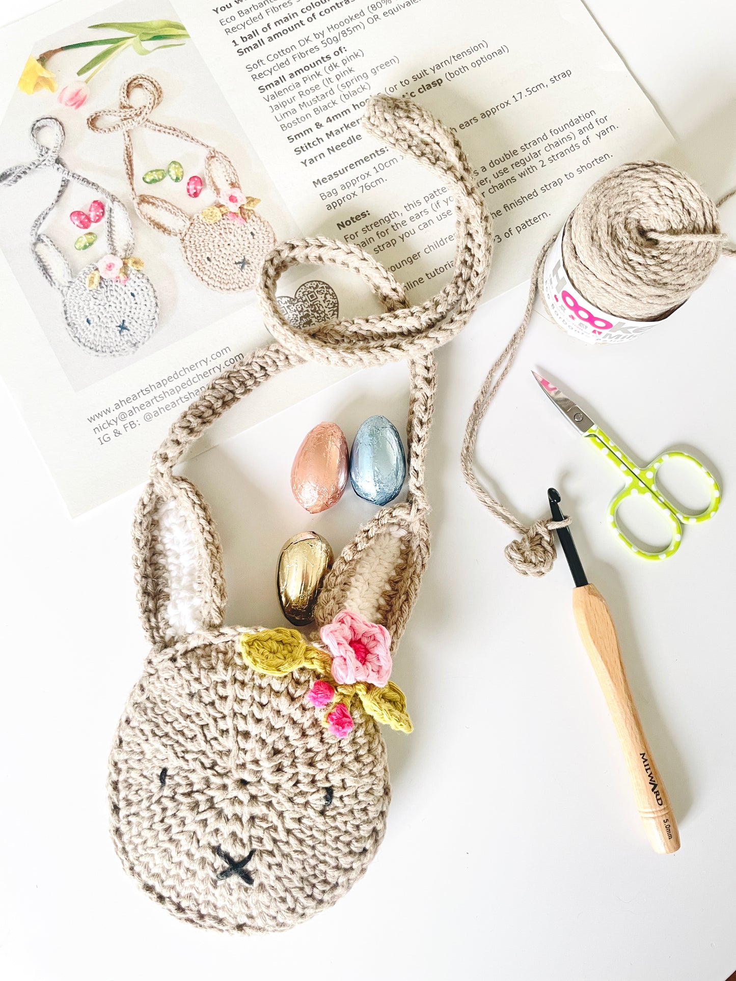 Blossom Bunny Mini Bag Crochet Pattern (PDF Download: GPSR Ready)