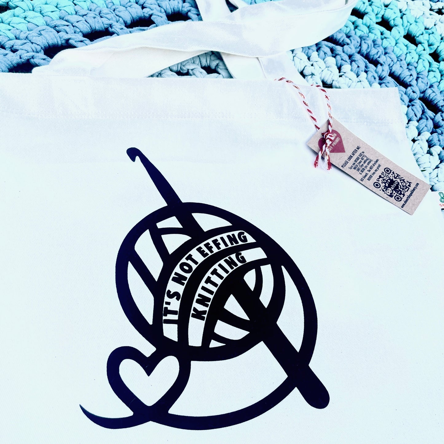 It's Not Effing Knitting Tote Bag