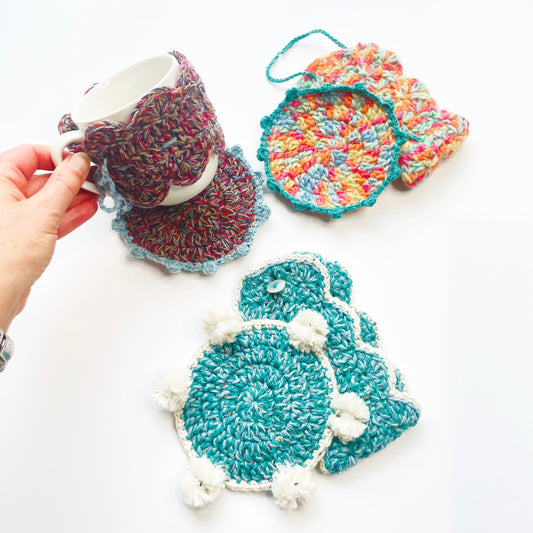 Winter Cosy Mug Wrap and Coaster Pattern (PDF Download: GPSR Ready)